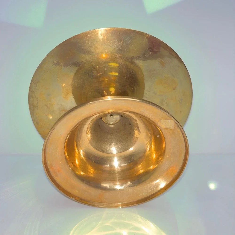 Gold Tone Cake Stand Pedestal 7.5